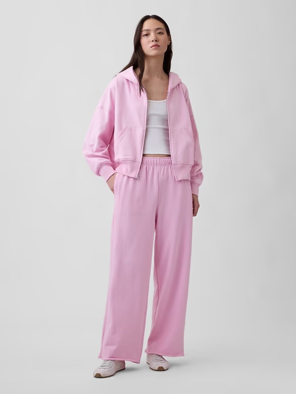 GAP Pastel Pink Wide-Leg Lounge Pants